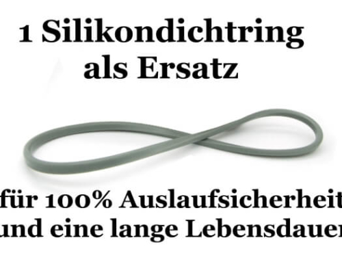 Silikondichtring nicht unnötig herausnehmen