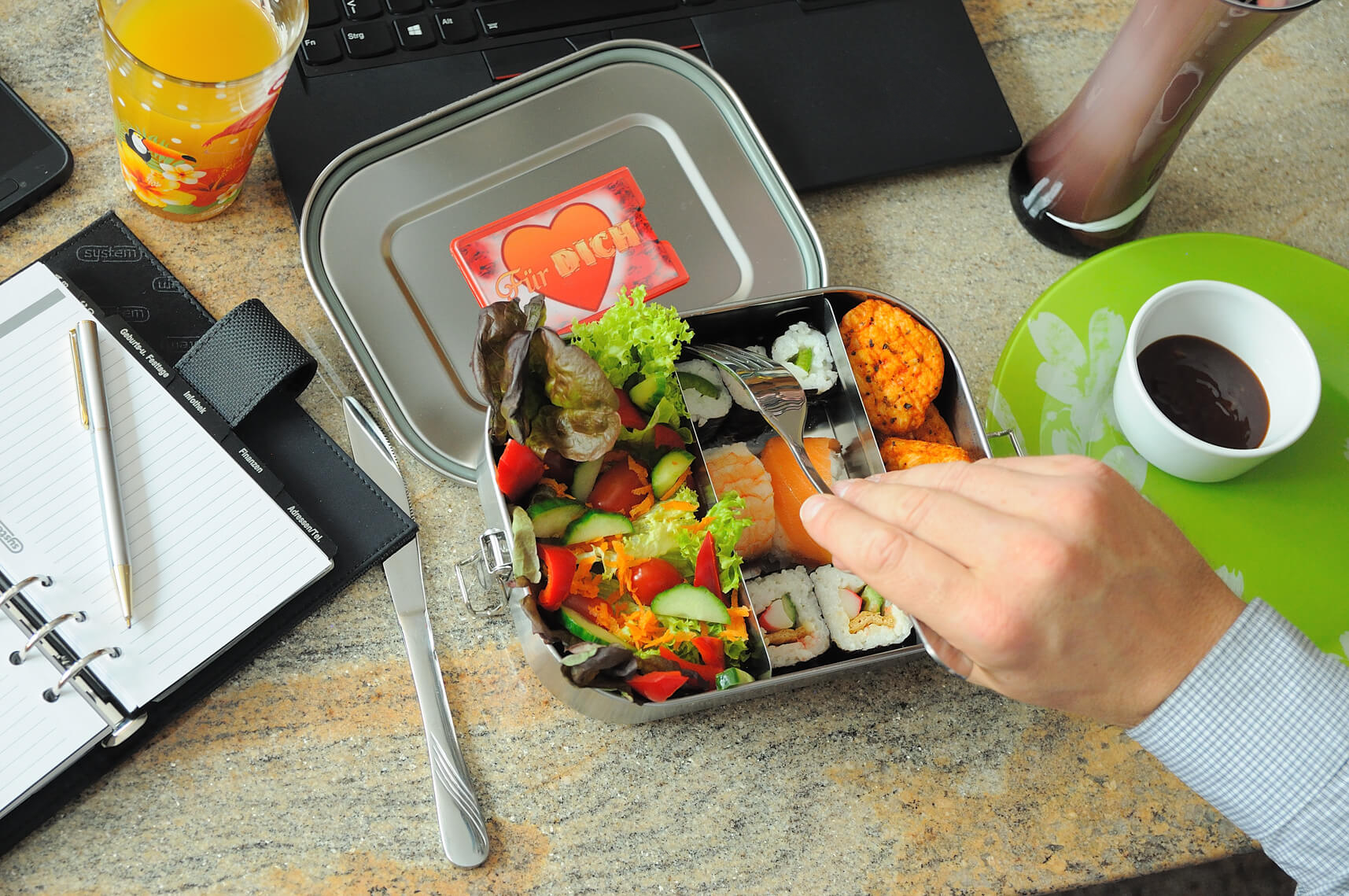 brotdose-schule-kinder-outdoor-camping-lunch-box-metall-edelstahl-fruehstuecksbox-metallbox-mit-faechern